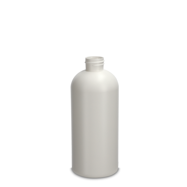 500 ml Rundflasche HDPE weiß 28/410 rund