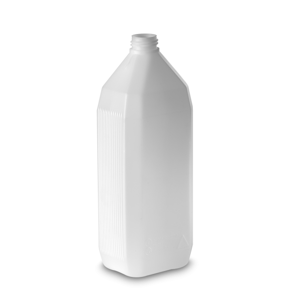 1000 ml Vierkantflasche HDPE weiß ZP 28 achteckig