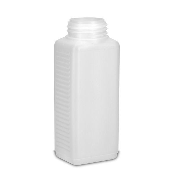 250 ml Vierkantflasche HDPE natur RD 40 rechteckig