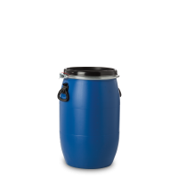 60 Liter Deckelfass HDPE blau rund - Gewicht 3000g