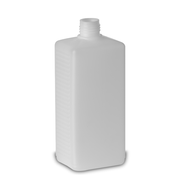 500 ml Vierkantflasche HDPE natur RD 25 rechteckig