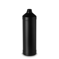 1000 ml Rundflasche HDPE schwarz RD 28 zylindrisch