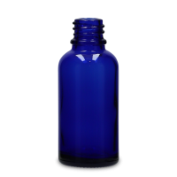 30 ml Tropfflasche Glas transparent - blau GL 18 rund