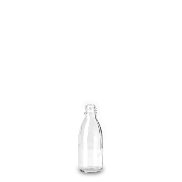 50 ml Enghalsglas Glas klar GL 18 rund