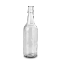 500 ml Bügelflasche - Klarglas - Lochmund