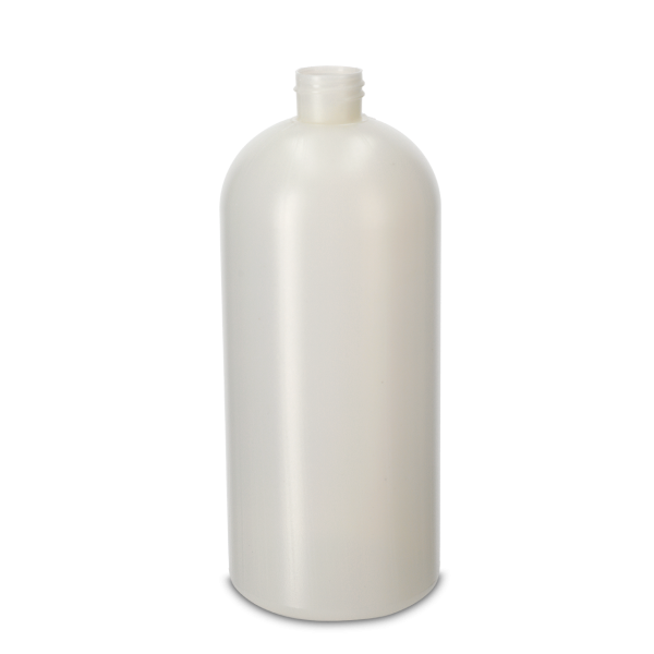 1000 ml Rundflaschen Rezyklat natur 28/410 Rundschulter