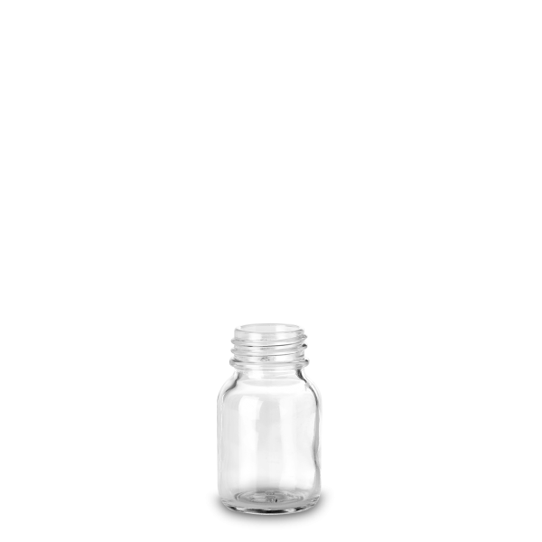 50 ml Weithalsglas Glas klar GL 32 rund