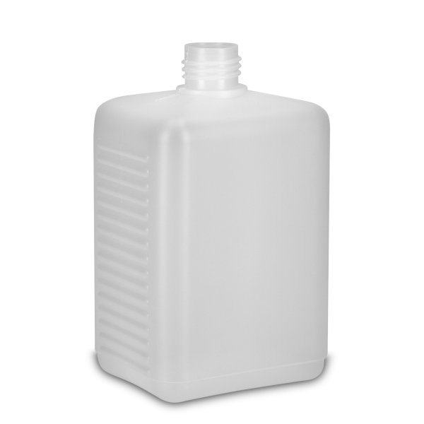 600 ml Vierkantflasche HDPE natur RD 25 rechteckig