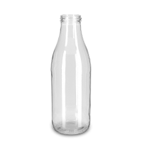 1000 ml Saftflasche Glas klar TO 48 rund