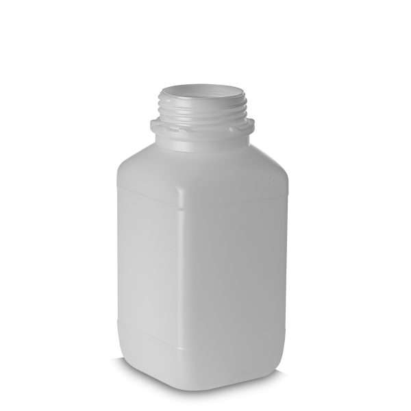 2500 ml Vierkantflasche HDPE natur OV 80 eckig