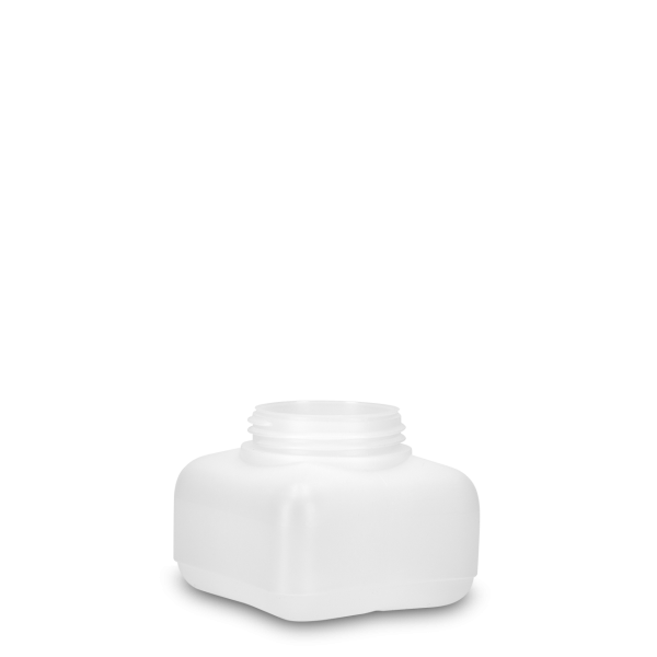 250 ml Vierkantflasche HDPE natur RD 60 eckig