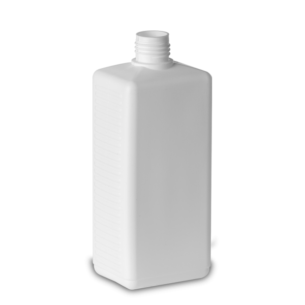 500 ml Vierkantflasche HDPE weiß RD 25 rechteckig