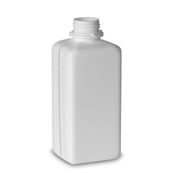 1000 ml Vierkantflasche HDPE natur OV 40 rechteckig