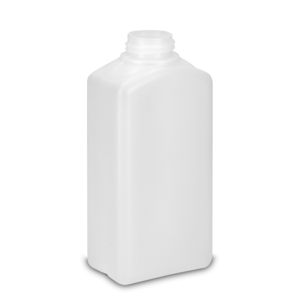 250 ml Vierkantflasche HDPE natur RD 28 rechteckig