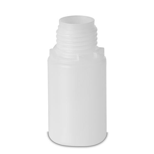 60 ml Rundflasche HDPE natur OV 28 zylindrisch