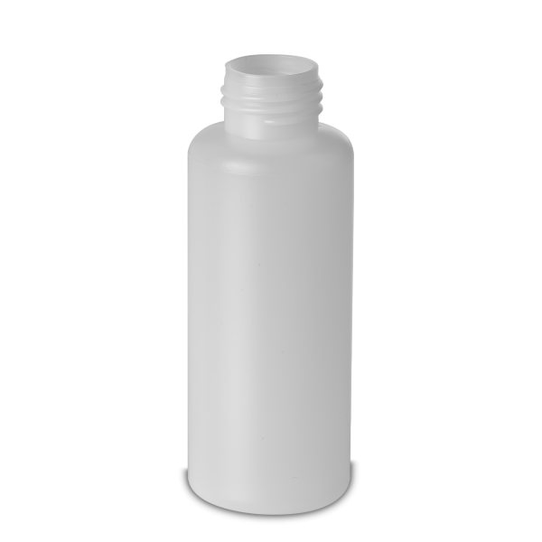 100 ml Rundflasche HDPE natur RD 25 zylindrisch