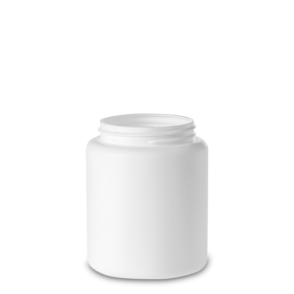 750 ml Schraubdeckeldose HDPE weiß RD 80 rund