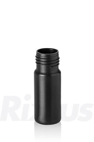 27 ml Rundflasche HDPE schwarz RD 25 zylindrisch