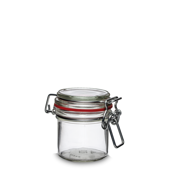 125 ml Drahtbügelglas - rund - Klarglas