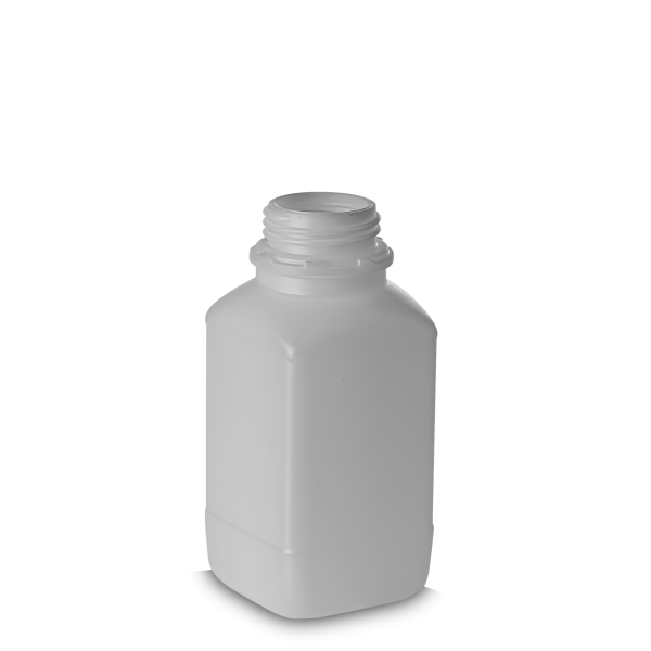 750 ml Vierkantflasche HDPE natur OV 54 eckig
