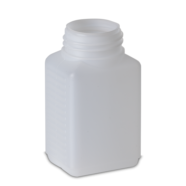 150 ml Vierkantflasche HDPE natur RD 40 rechteckig
