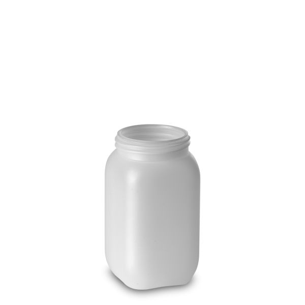 500 ml Chemikalienflasche HDPE natur RD 64 eckig