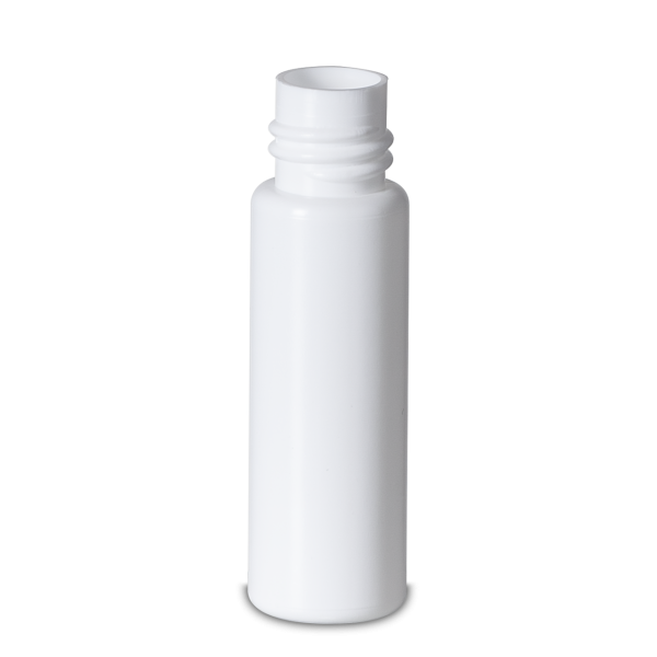 20 ml Rundflasche HD/LD PE weiß RD 18 zylindrisch