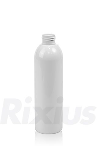 250 ml Rundflasche PET weiß 24/410 Rundschulter