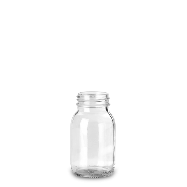 125 ml Weithalsglas Glas klar GL 40 rund