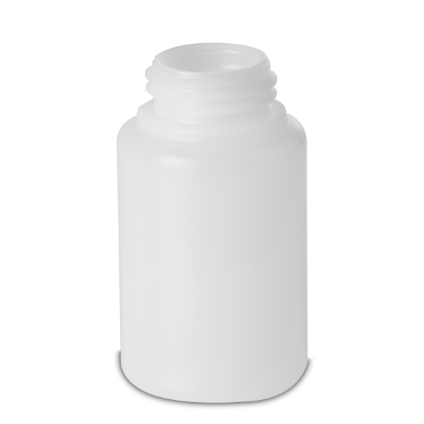 60 ml Rundflasche HDPE natur ZP 28 zylindrisch