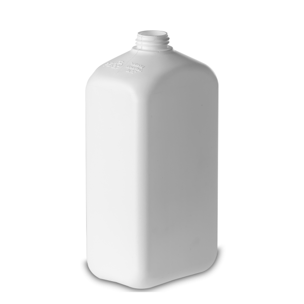 1000 ml Vierkantflasche HDPE weiß RD 28 rechteckig