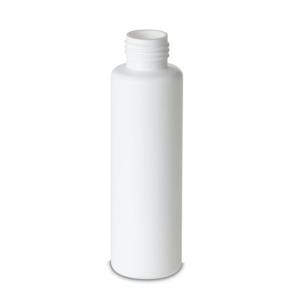 125 ml Rundflasche HDPE weiß RD 25 zylindrisch