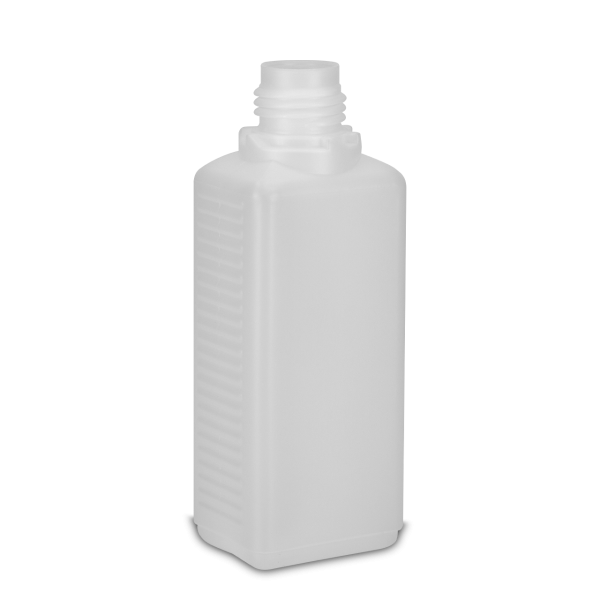 250 ml Vierkantflasche HDPE natur OV 28 rechteckig