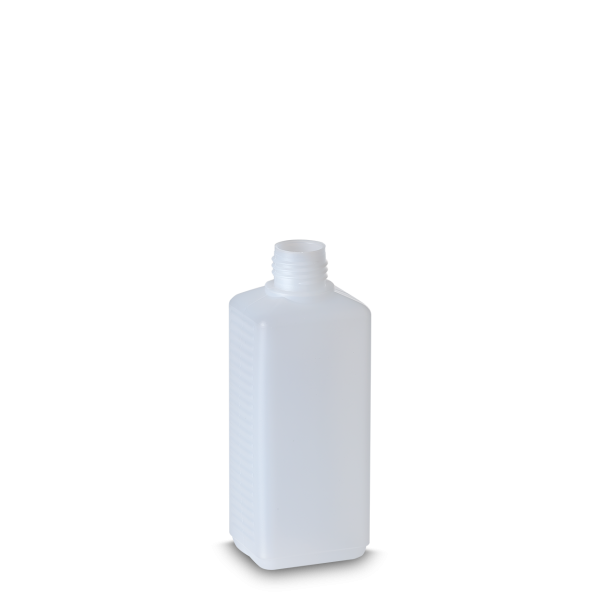 250 ml Vierkantflasche HDPE natur RD 25 rechteckig - Höhe 139,8mm