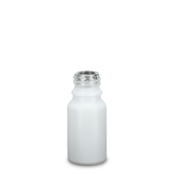 10 ml Tropfflasche Glas weiß 18/410 rund