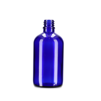 100 ml Tropfflasche Glas blau GL 18 rund