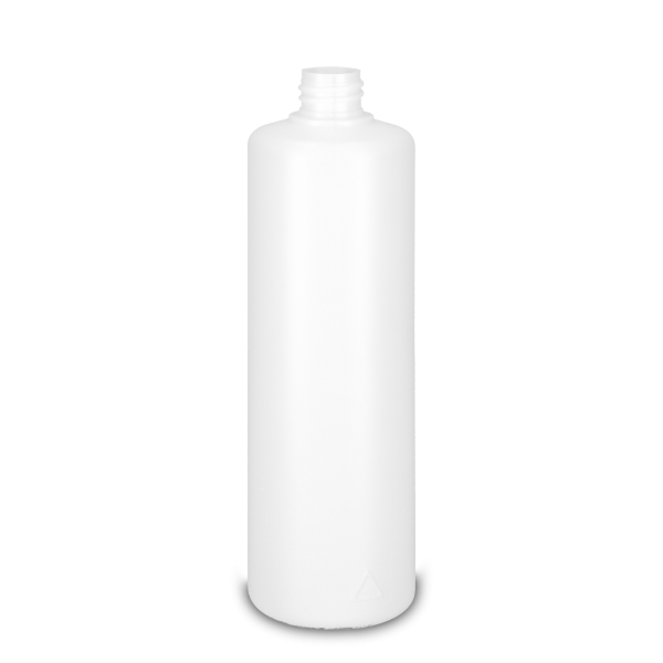500 ml Rundflasche HDPE weiß RD 24 zylindrisch