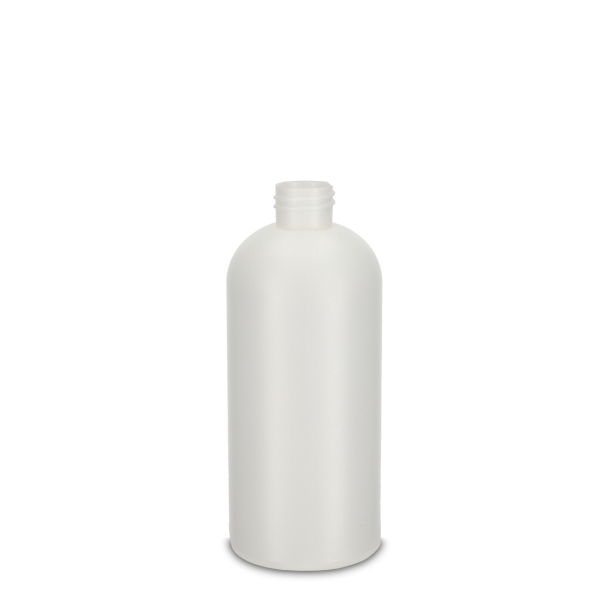 500 ml Rundflasche Rezyklat natur 28/410 Rundschulter