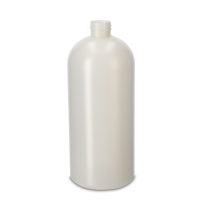 1000 ml Rundflasche Rezyklat natur 28/410 Rundschulter