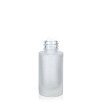 15 ml Tropfflasche Glas klar mattiert 20/410 zylindrisch