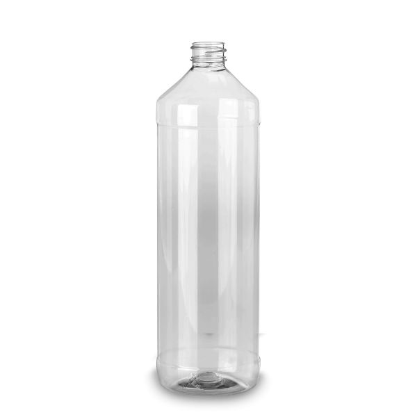 1000 ml Rundflasche PET klar 28/410 zylindrisch