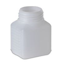 100 ml Vierkantflasche HDPE natur RD 40 rechteckig