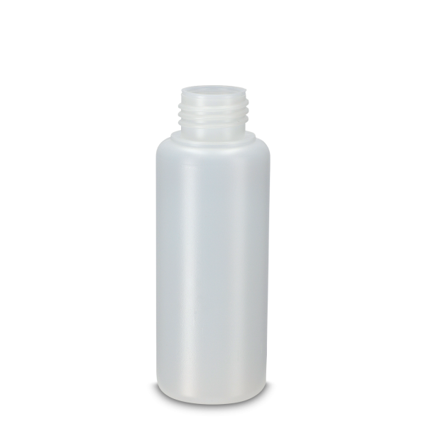 100 ml Rundflasche HDPE natur RD 25 zylindrisch