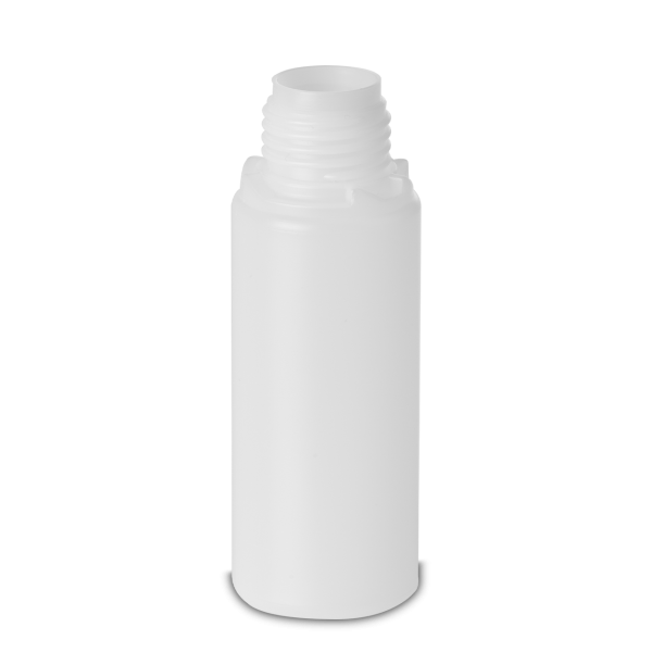 100 ml Rundflasche HDPE natur OV 28 zylindrisch