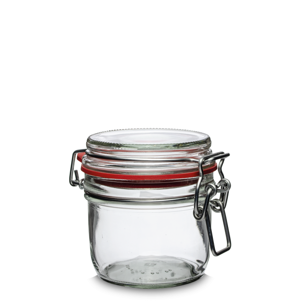 255 ml Drahtbügelglas - rund - Klarglas