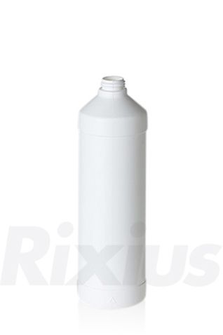 1000 ml Rundflasche HDPE weiß RD 28 zylindrisch