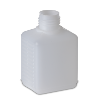 125 ml Vierkantflasche HDPE natur RD 25 rechteckig