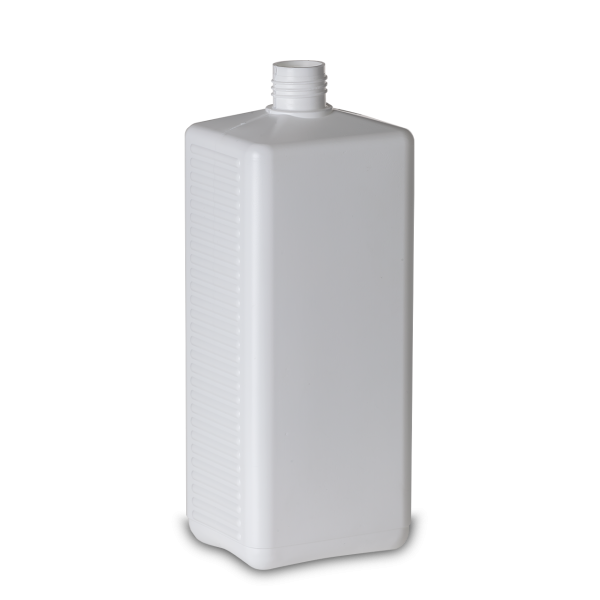 1000 ml Vierkantflasche HDPE natur RD 25 rechteckig