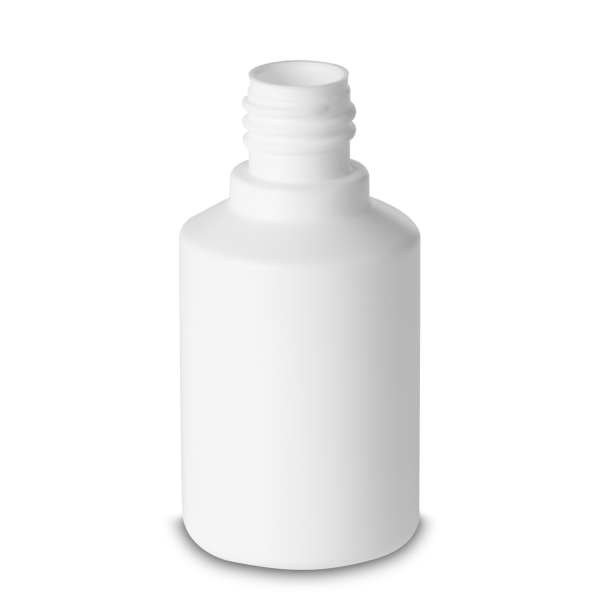 50 ml Rundflasche HDPE weiß RD 18 zylindrisch