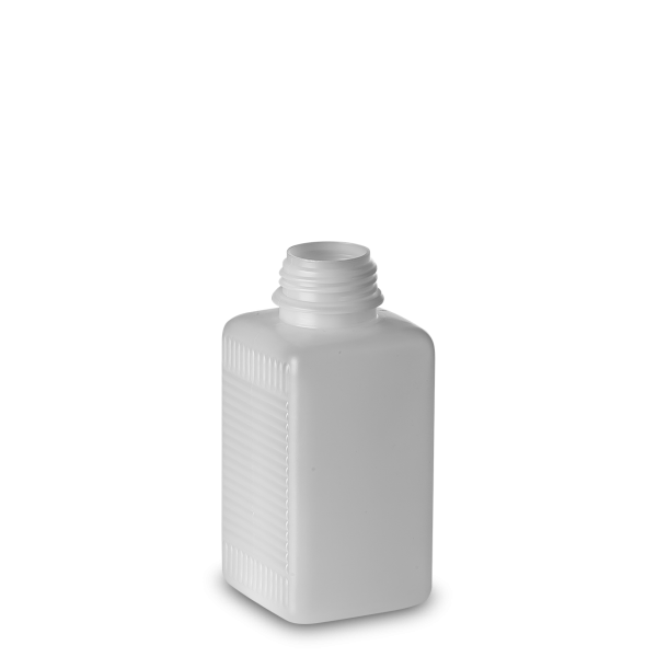 500 ml Vierkantflasche HDPE natur RD 40 eckig
